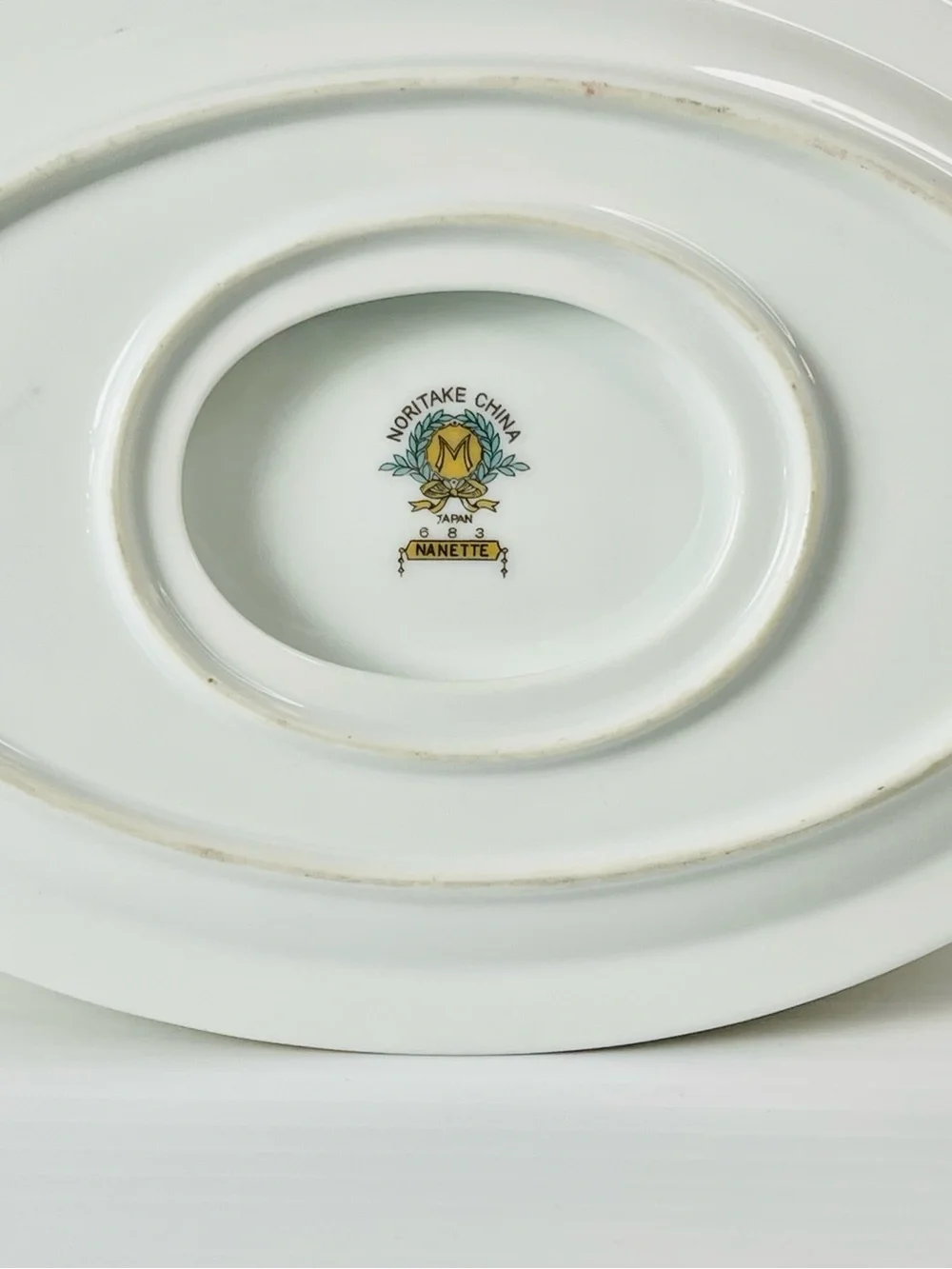 Noritake Nanette 683 Porcelain Floral Gold Gravy Boat & Underplate Set-AS IS